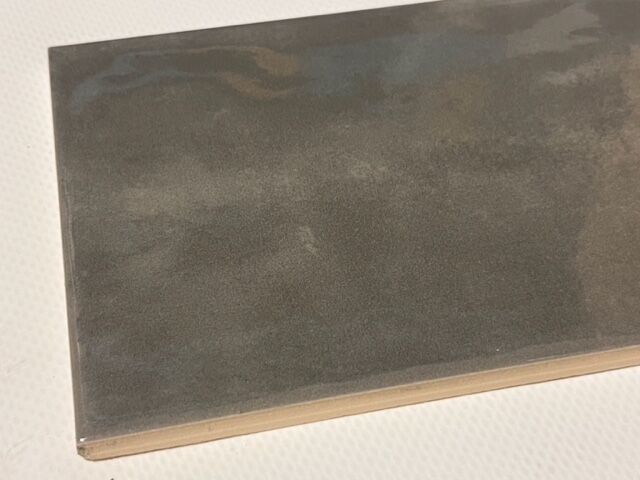 SAVE 75%! New 4"x10" Ceramic Tiles - 48 piece Lot (13.98 sqft) - Polished Taupe - Subtle Wave Texture