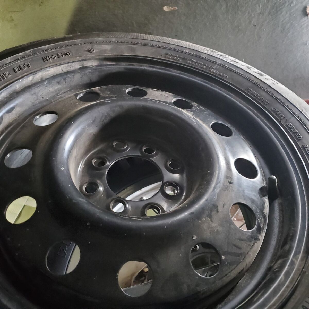 new car wheel with tire