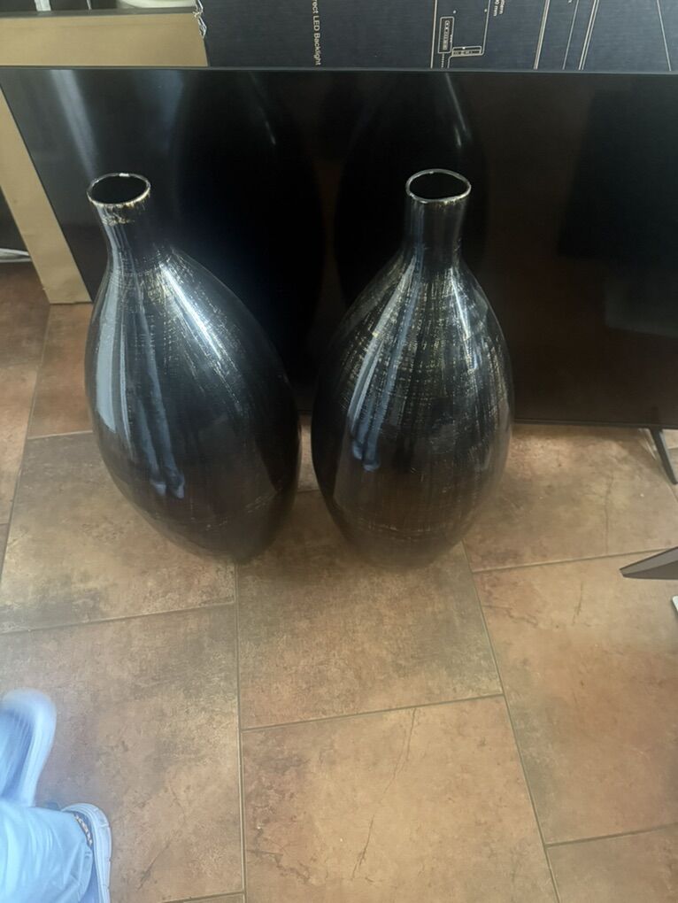 Large Metal Vases