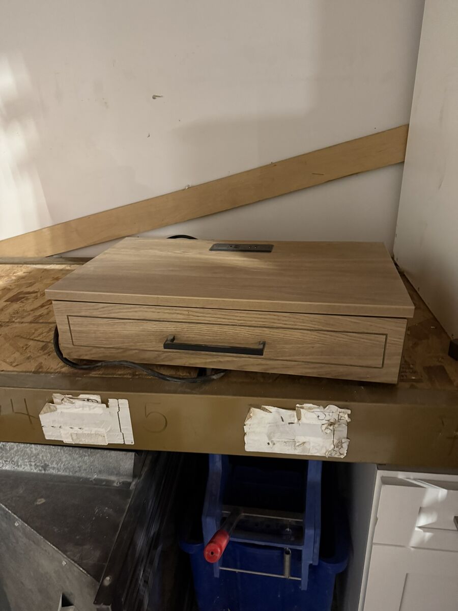 Floating Nightstand W/ Drawer and Outlet (24"x14")