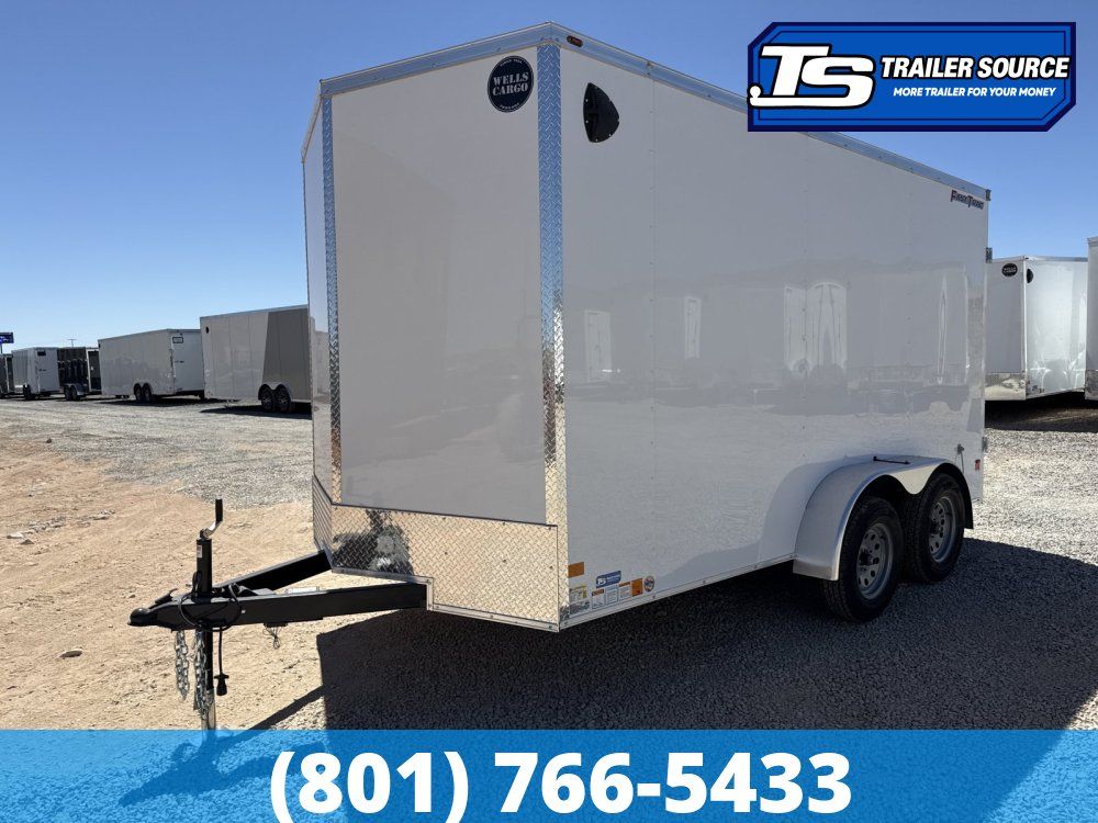 7x14 Wells Cargo FastTrac Enclosed Cargo Trailer - 7'0" Interior - 7K GVWR - .080 PolyCor, Barn Doors
