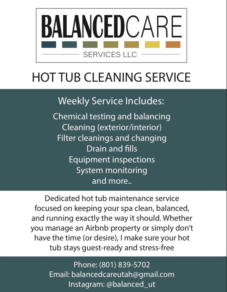 Hot tub maintenance/cleaning service