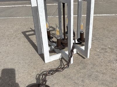 White 4 Light Kitchen Chandelier