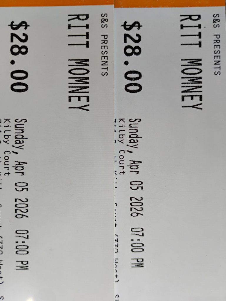 Tonight Ritt Momney Kilby Court 2 tickets

2 Hard