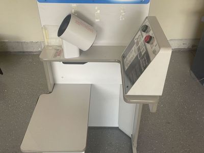 Blood pressure machine sitting