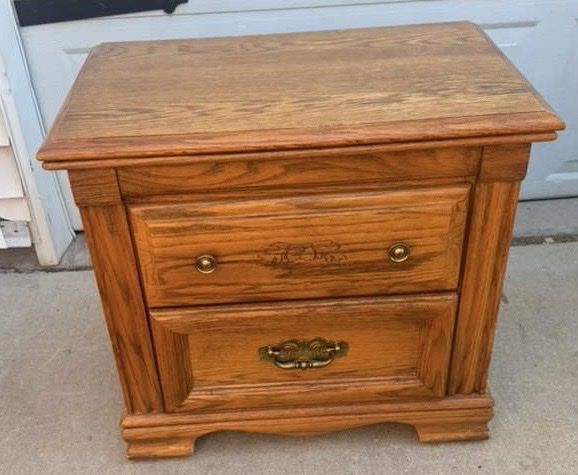 Wood nightstand