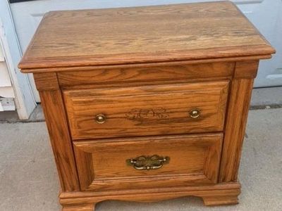 Wood nightstand