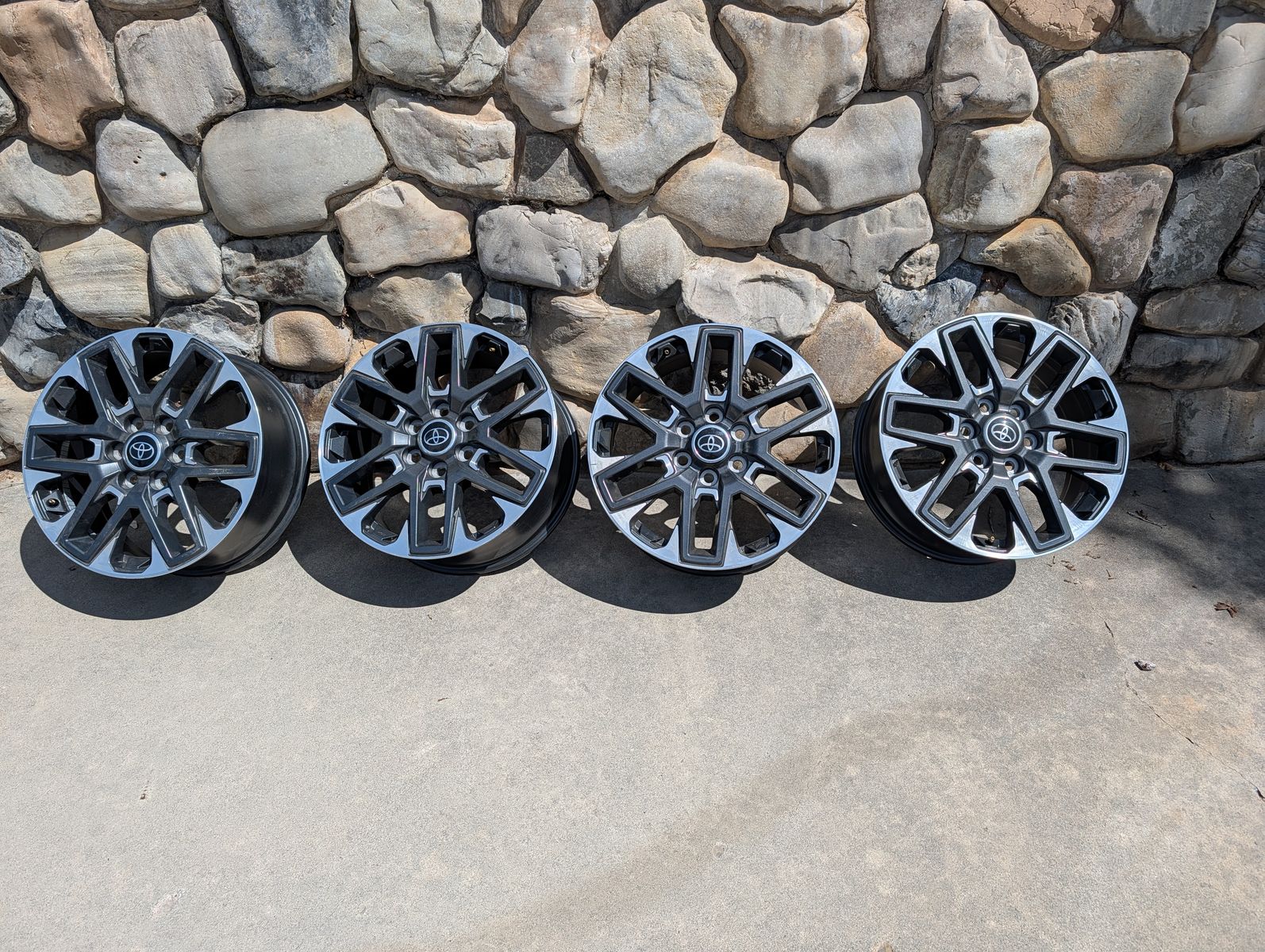 Four Toyota wheels, nearly new