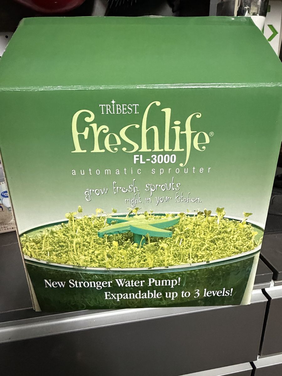 Tribest Freshlife FL-3000 Automatic Sprouter - Grow Fresh Sprouts, BPA-Free, Expandable 3 Levels - used once, like new!