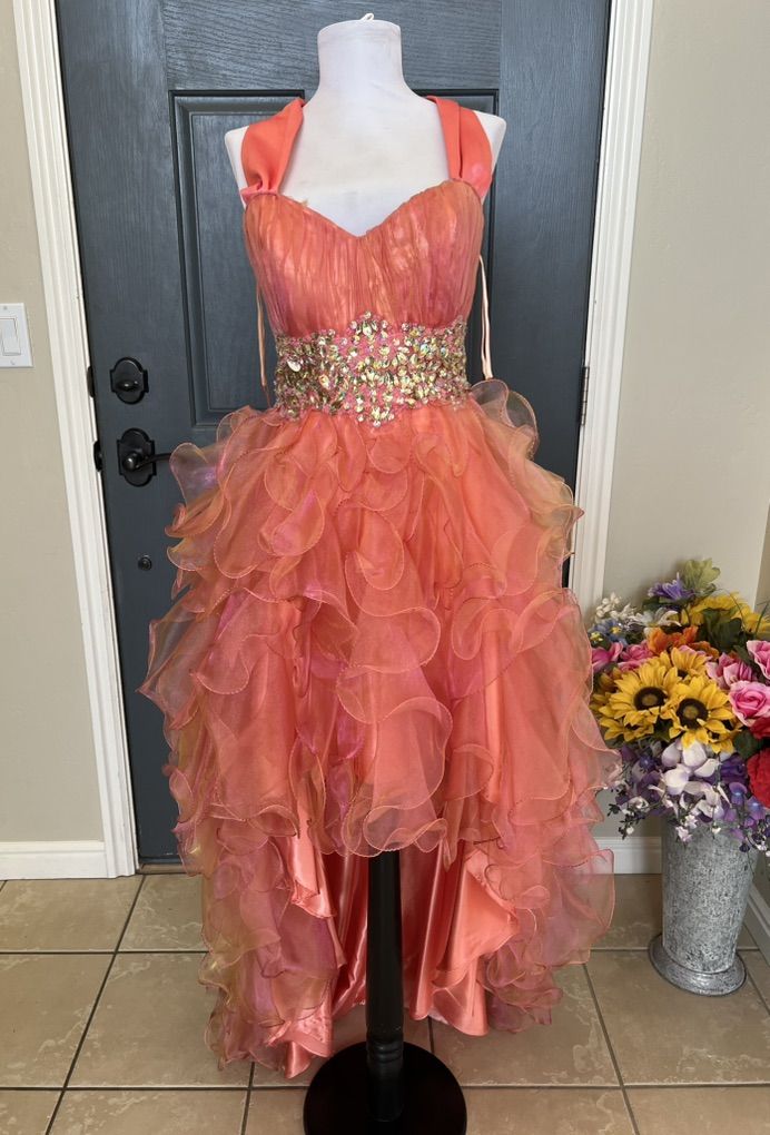 Orange Prom Dress Size Small