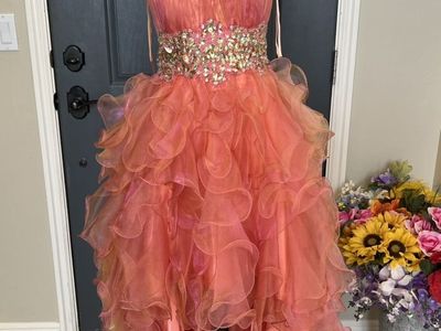 Orange Prom Dress Size Small