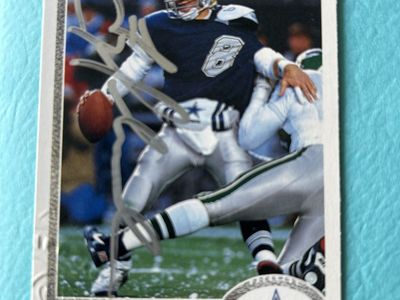 Troy Aikman Dallas Cowboys NFL Autograph Hand Signed Auto Football Card Upper Deck
