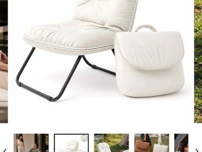 Zonli CloudMorph Portable Floor Chair - Ergonomic Recline, Body-Adapting Foam, 18" Deep Seat