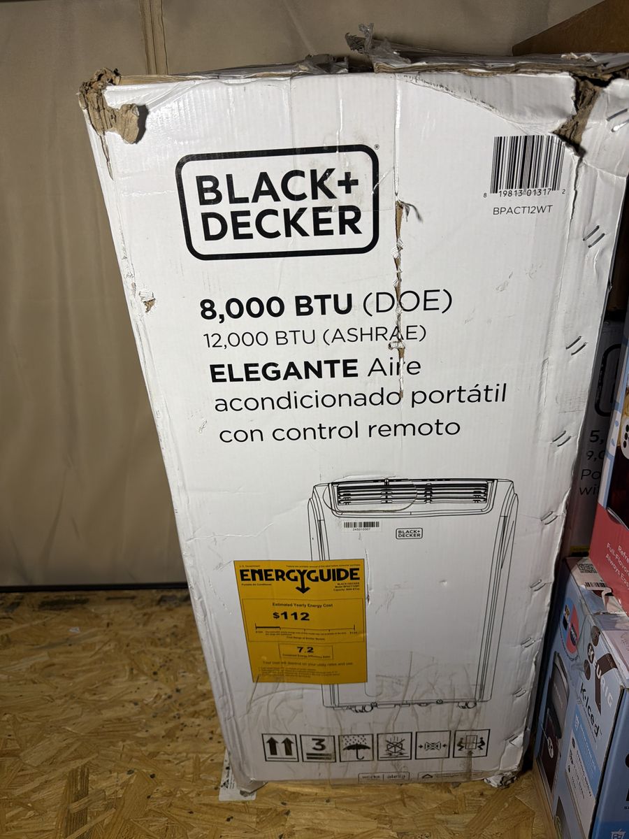 NEW Black & Decker AIR CONDITIONER 8,000 BTU Portable 3-in-1 AC Unit with Remote
