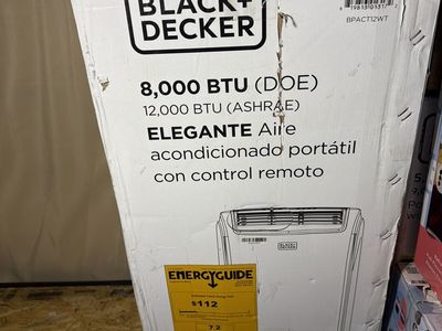 NEW Black & Decker AIR CONDITIONER 8,000 BTU Portable 3-in-1 AC Unit with Remote