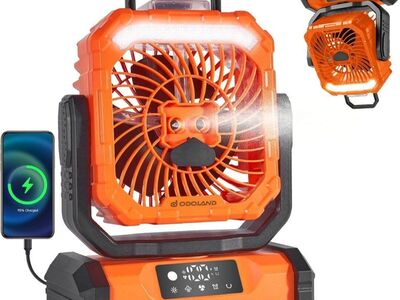 Odoland misting rechargeable fan