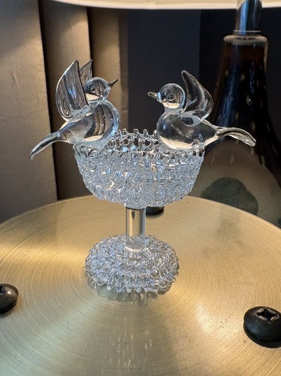 Vintage "1960's" Blown Glass Bird Bath