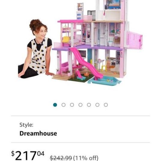 Barbie DreamHouse Dollhouse - 43" Tall, 41" Wide with Elevator, Slide, Lights & Sounds