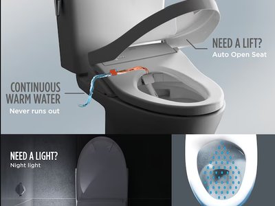 TOTO S7A Plastic Cotton White Elongated Heated Bidet Function Toilet Seat