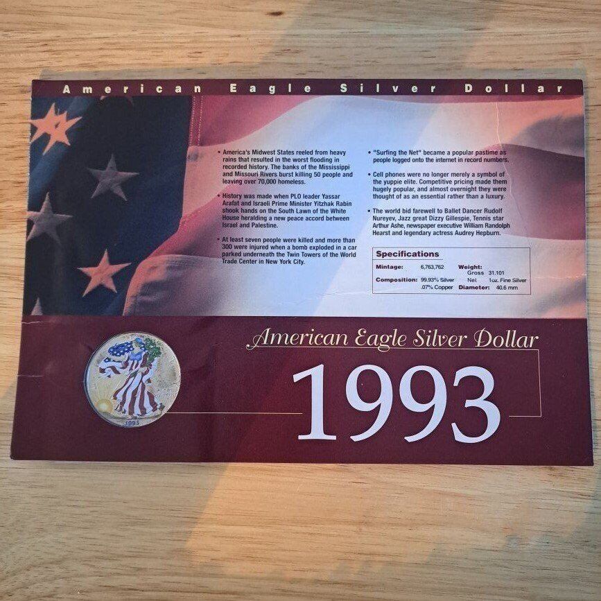 Silver Dollar American Eagle 1993