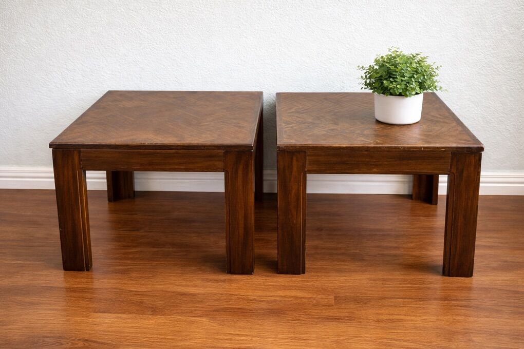 Solid Wood End Tables – Set of 2