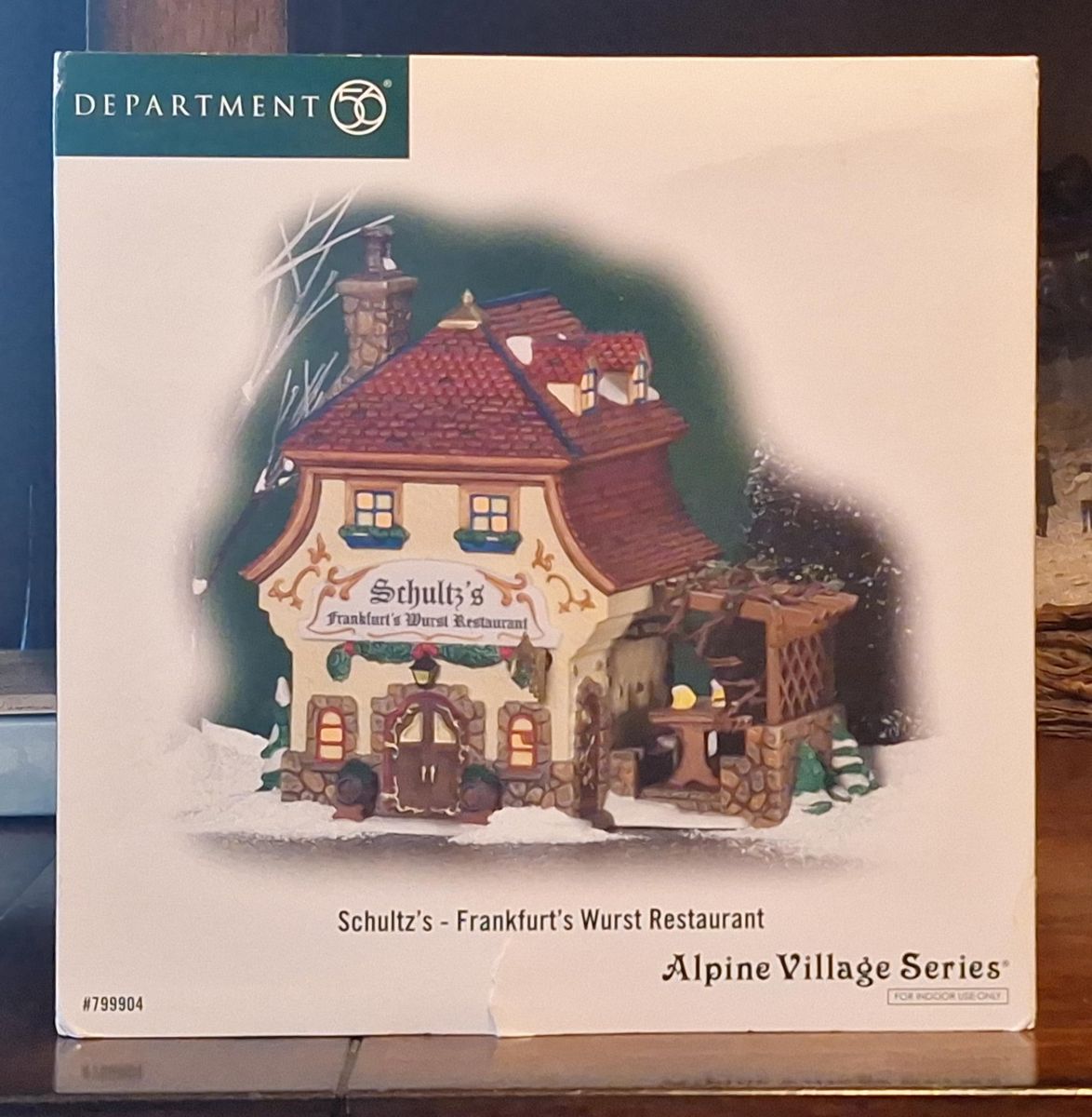 Dept 56 Alpine Village "Schultz's-Frankfurt's Wurst Restaurant " #799904 - 2007 !!!NEW IN BOX!!!