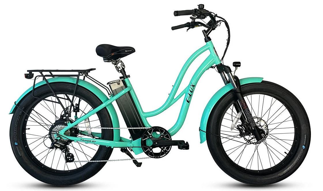 E-Lux Tahoe GT Step-Thru Fat Tire Electric Bike - Mint Green