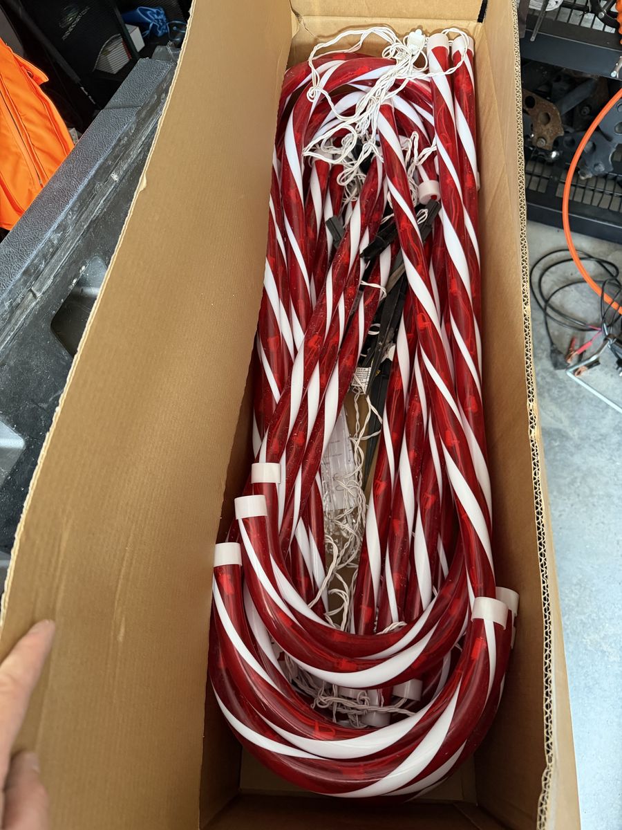 36in LED Candy Cane Outdoor Christmas Pathway Lights Bulk Box