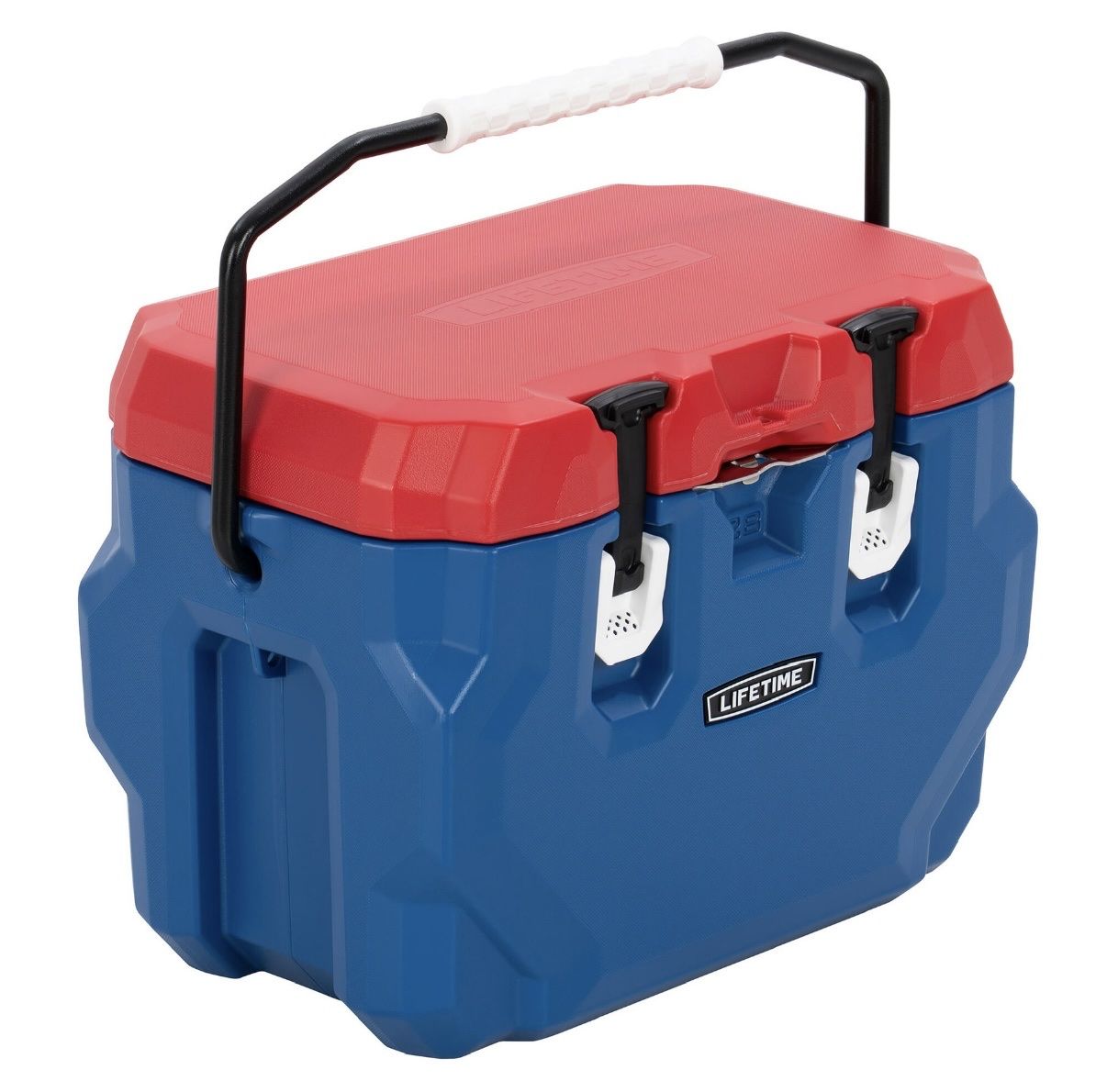 Lifetime 28QT High Performance Cooler - Red & Blue, Portable Insulated Ice Chest