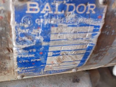 Baldor Industrial Grinder with Pedestal Stand - Heavy Duty Shop Tool