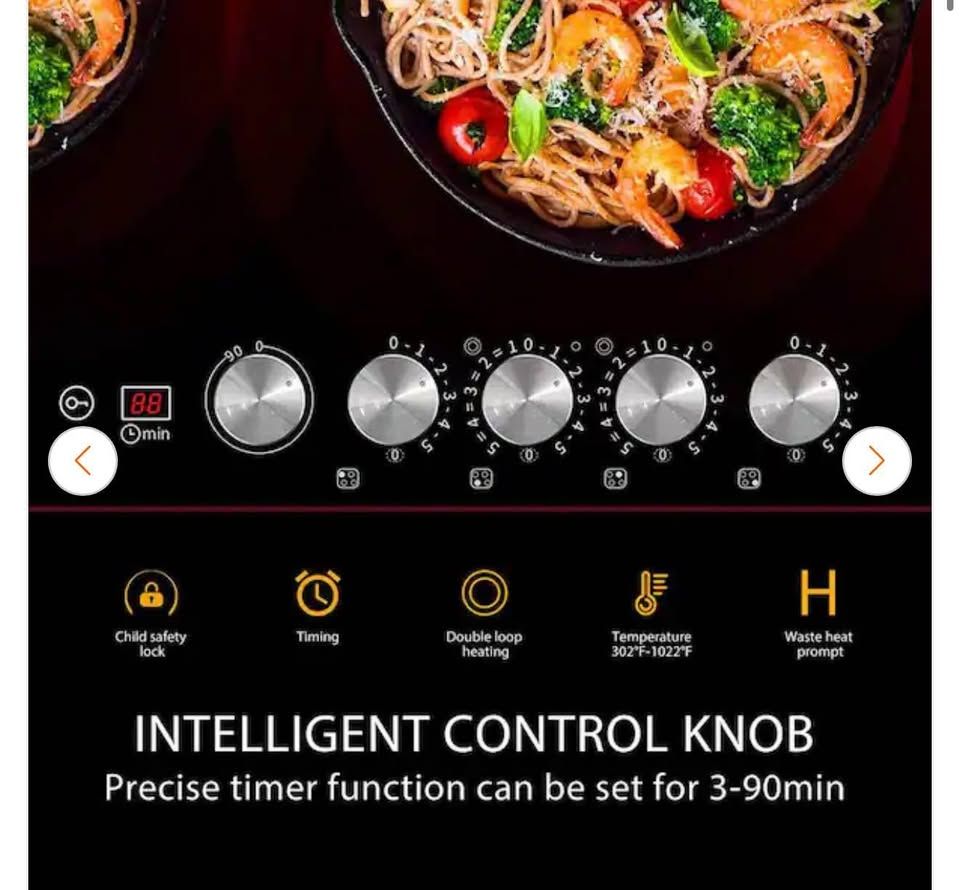 VivoHome 30 in. Radiant Electric Cooktop in Black with 4 Elements