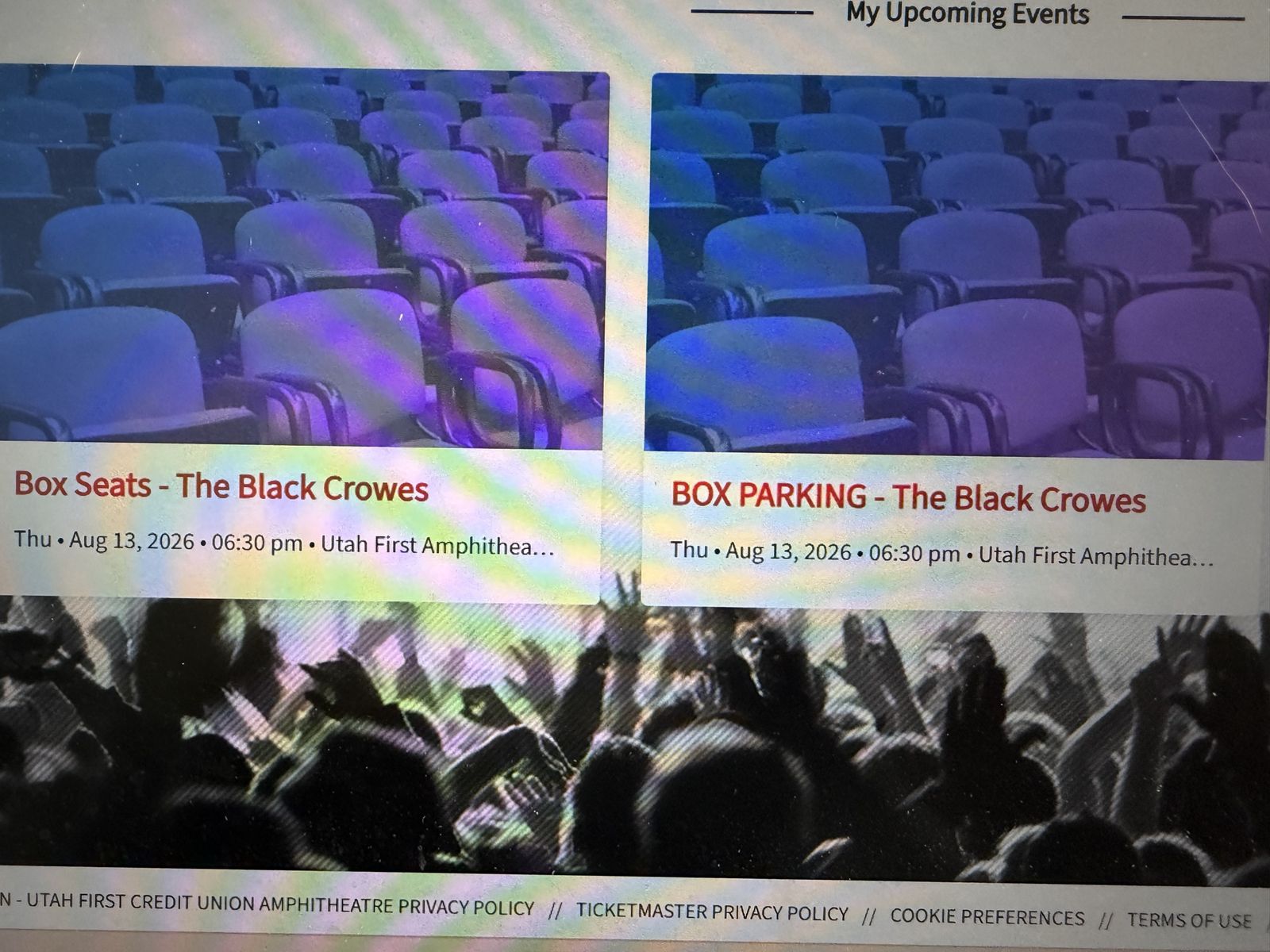 The Black Crowes Concert Tickets - Box Seats & VIP Parking (Utah First Amphitheatre)