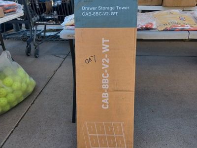 8 Drawer Storage Tower CAB-8BC-V2-WT White 8-Drawer Organizer Boxed