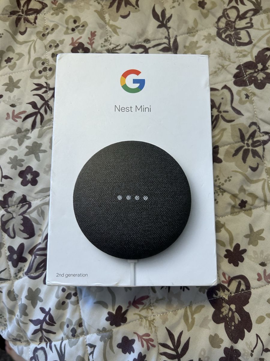 Google Nest Mini 2nd Gen Smart Speaker Black, Bluetooth/Wi‑Fi, Voice Search