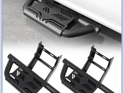 Dodge Ram 1500 Crew/Quad Cab (2019+) Black Powder-Coated 18" Nerf Bar Side Steps Running Boards