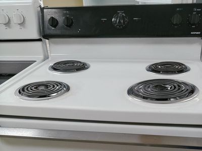 White Coil Top Electric Stove~90 Day Guarantee