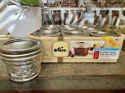 Kerr 4 oz Regular Mouth Jelly Jars Canning Bottles