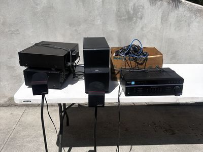 Bose Acoustimass 6 Series II Home Theater Speaker System with Sony Receiver & Stands