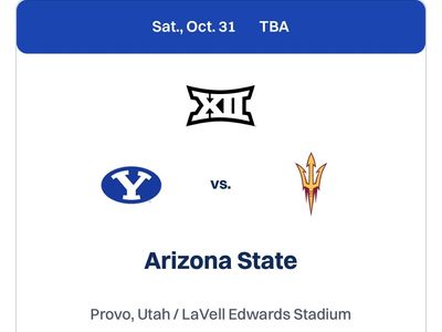 BYU Cougars vs. Arizona State Sun Devils Football Tickets - 8 Southwest endzone seats.