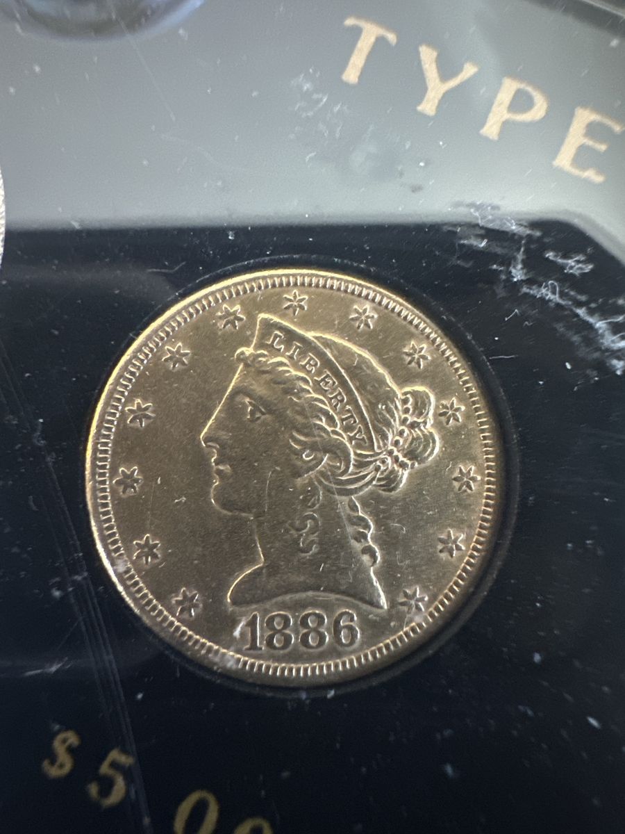 1886-S Gold $5