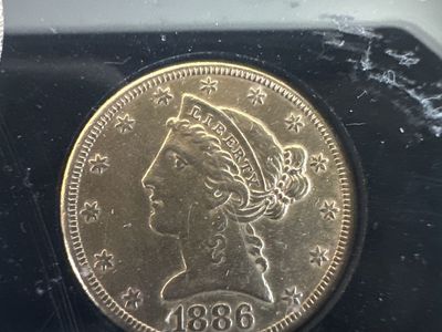 1886-S Gold $5