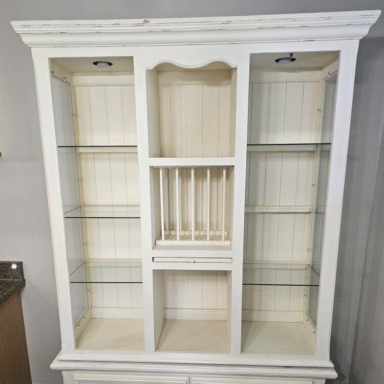 Distressed Vintage Country Style Hutch