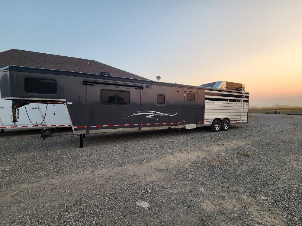 2023 Trails West LQ with stock rear end.