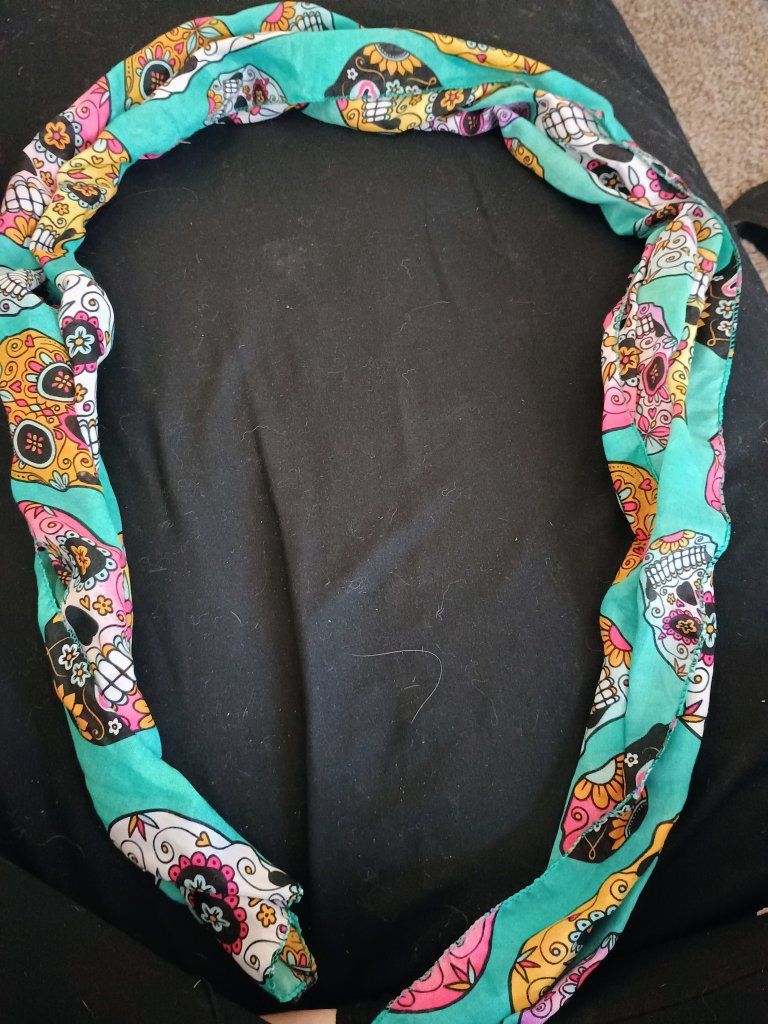 Turquoise Sugar Skull Headband