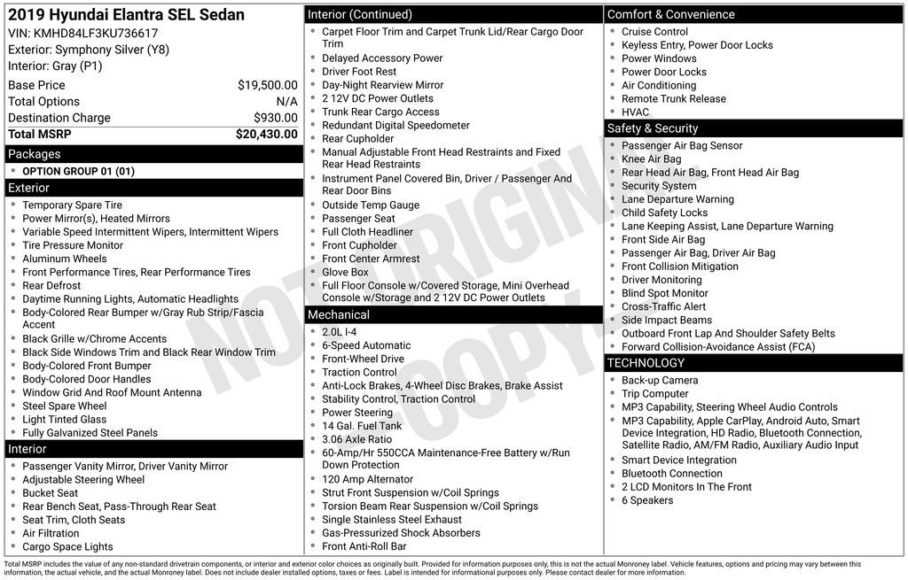 2019 Hyundai Elantra SEL