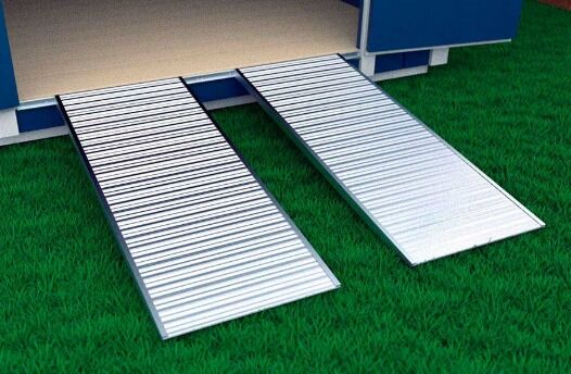 New 2 QTY 23" x 72" Aluminum Shed Ramps **RAMP HANGER NOT INCLUDED** $500  · In stock