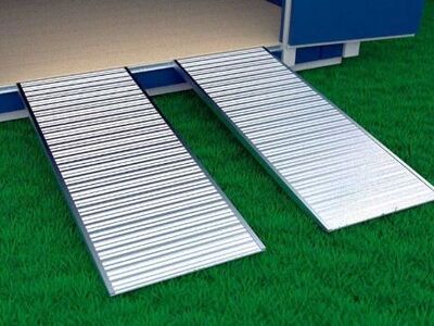 New 2 QTY 23" x 72" Aluminum Shed Ramps **RAMP HANGER NOT INCLUDED** $500 · In stock
