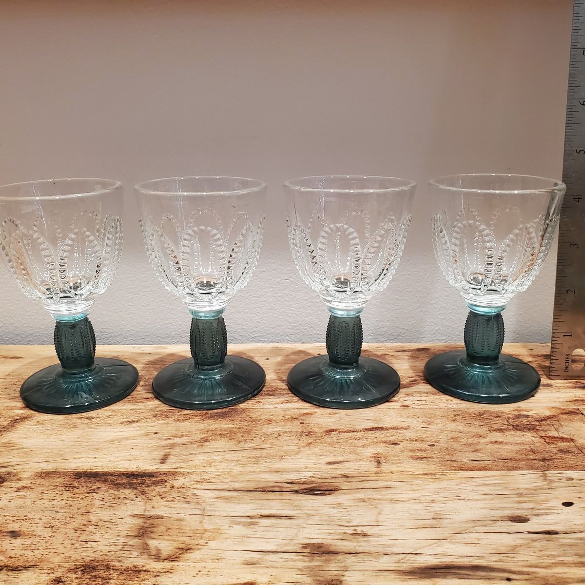 Set of 4 Vintage Wine Glasses