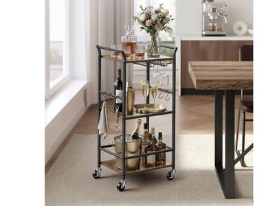 Wine bar cart on wheeled castors!! New in box