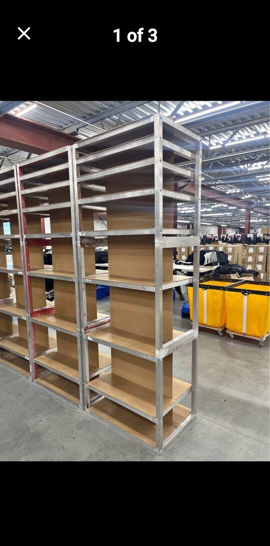 Aluminum storage shelves